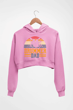 Load image into Gallery viewer, Drummer Dad Crop HOODIE FOR WOMEN-Light Baby Pink-Ektarfa.online

