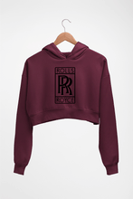 Load image into Gallery viewer, Rolls Royce Crop HOODIE FOR WOMEN-Maroon-Ektarfa.online
