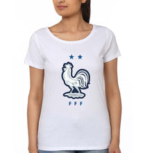 Load image into Gallery viewer, France Football T-Shirt for Women-White-Ektarfa.online
