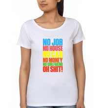 Load image into Gallery viewer, Oh Shit Funny T-Shirt for Women-White-Ektarfa.online
