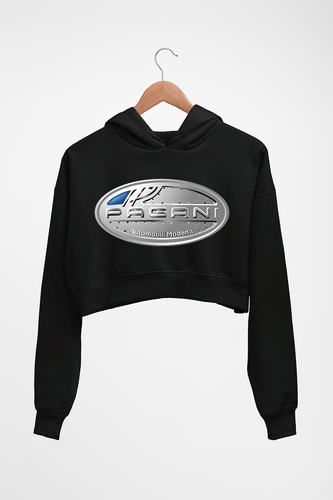 Pagani Crop HOODIE FOR WOMEN-Black-Ektarfa.online
