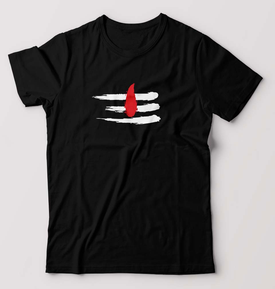 Shiva Tilak T-Shirt for Men-Black-Ektarfa.online