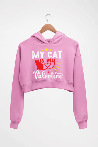 Cat Crop HOODIE FOR WOMEN-Light Baby pink-Ektarfa.online