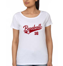 Load image into Gallery viewer, Baseball T-Shirt for Women-White-Ektarfa.online
