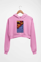 Load image into Gallery viewer, Superman Superhero Crop HOODIE FOR WOMEN-Light Baby Pink-Ektarfa.online
