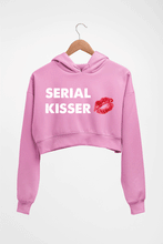 Load image into Gallery viewer, Serial Kisser Crop HOODIE FOR WOMEN-Light Baby Pink-Ektarfa.online
