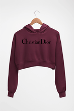 Load image into Gallery viewer, ChristianDior Crop HOODIE FOR WOMEN-Maroon-Ektarfa.online
