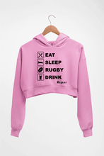 Load image into Gallery viewer, Rugby Crop HOODIE FOR WOMEN-Light Baby Pink-Ektarfa.online
