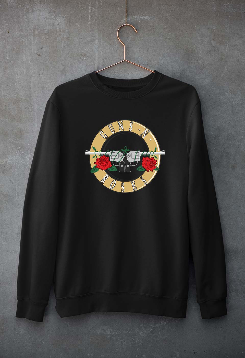 Guns and Roses Unisex Sweatshirt for Men/Women-Black-Ektarfa.online