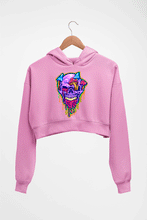 Load image into Gallery viewer, Trippy Psychedelic Skull Crop HOODIE FOR WOMEN-Light Baby Pink-Ektarfa.online
