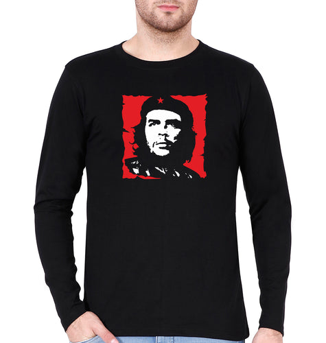 Che Guevara Full Sleeves T-Shirt for Men-Black-Ektarfa.online