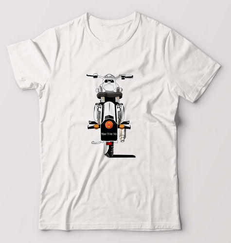 Royal Enfield - Bullet With Number T-Shirt for Men-White-Ektarfa.online