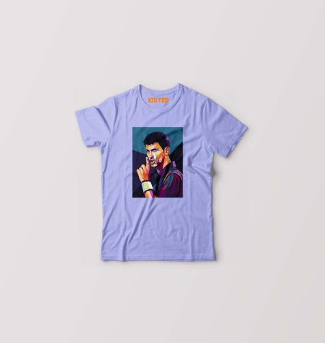 Novak Djokovic Tennis Kids T-Shirt for Boy/Girl-Lavender-Ektarfa.online