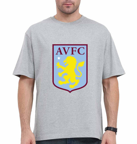 Aston Villa Oversized T-Shirt for Men-Grey-Ektarfa.online