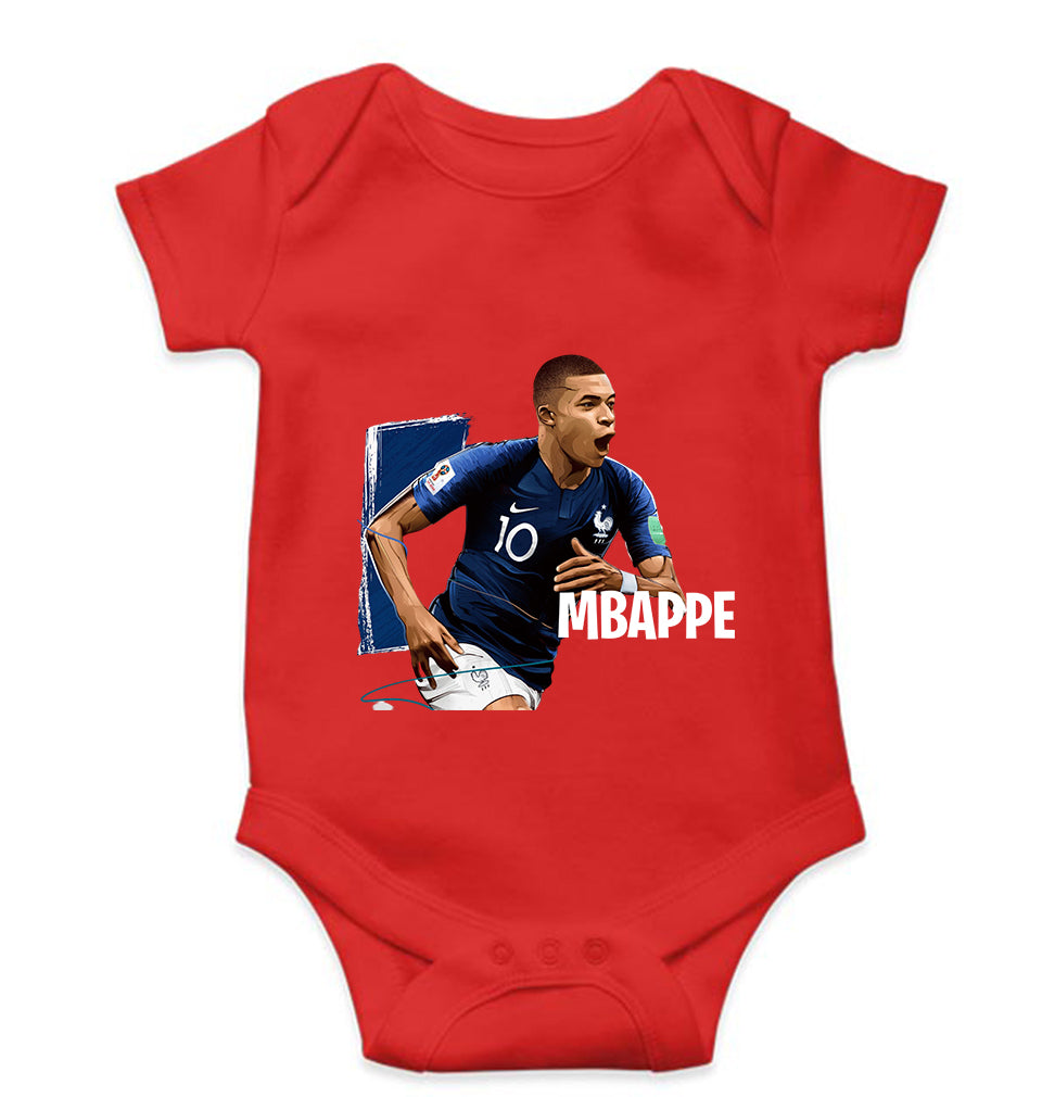 Kylian Mbappé Kids Romper For Baby Boy/Girl-0-5 Months(18 Inches)-Red-Ektarfa.online