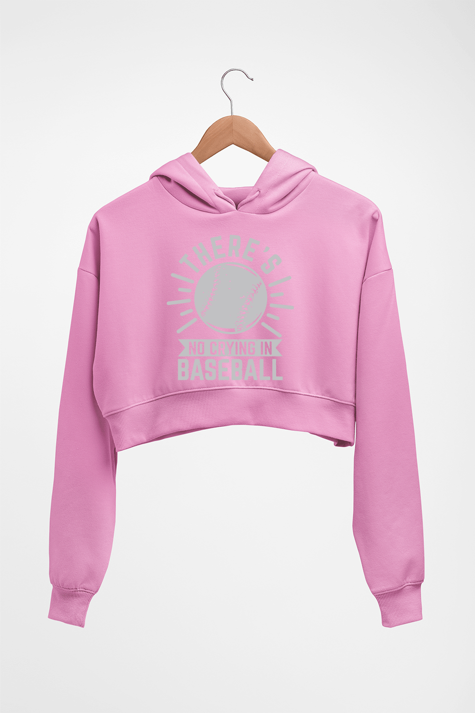 Baseball Crop HOODIE FOR WOMEN-Light Baby Pink-Ektarfa.online