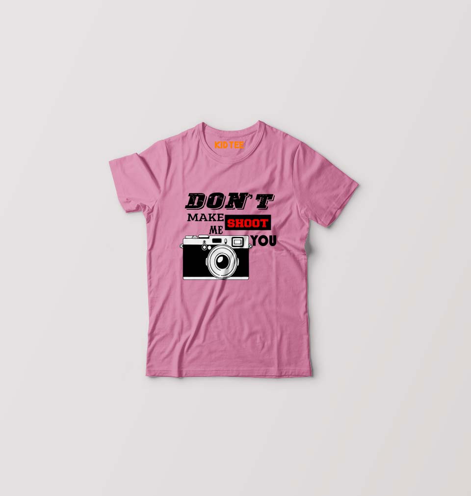 don't make me shoot u Kids T-Shirt for Boy/Girl-Pink-Ektarfa.online