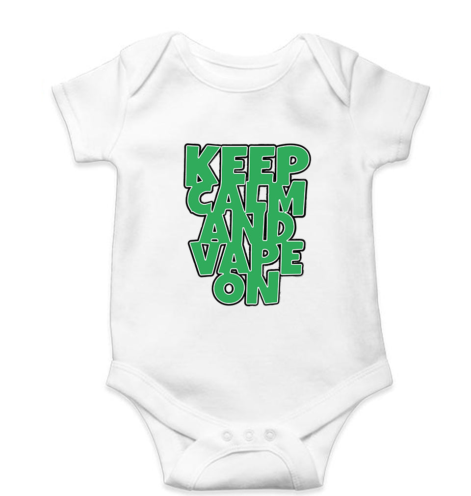keep calm and vape on Kids Romper For Baby Boy/Girl-White-Ektarfa.online