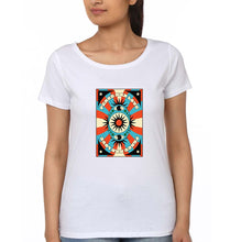 Load image into Gallery viewer, Psychedelic Peace and Love T-Shirt for Women-White-Ektarfa.online
