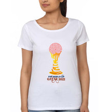 Load image into Gallery viewer, FIFA World Cup Qatar 2022 T-Shirt for Women-White-Ektarfa.online

