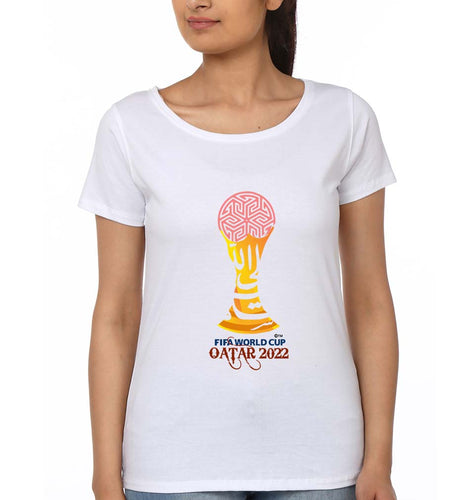 FIFA World Cup Qatar 2022 T-Shirt for Women-White-Ektarfa.online