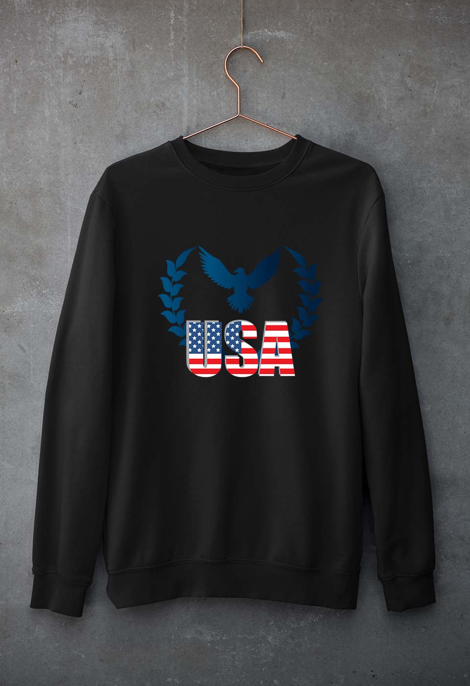 USA America Unisex Sweatshirt for Men/Women-Black-Ektarfa.online