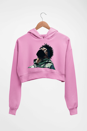 Lil Uzi Vert (LUV) Crop HOODIE FOR WOMEN-Light Baby Pink-Ektarfa.online