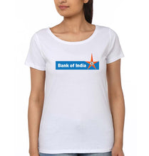 Load image into Gallery viewer, Bank of India T-Shirt for Women-White-Ektarfa.online
