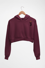 Load image into Gallery viewer, Juventus Logo Crop HOODIE FOR WOMEN-Maroon-Ektarfa.online
