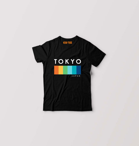 Tokyo Japan Kids T-Shirt for Boy/Girl-Black-Ektarfa.online