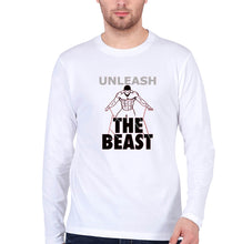 Load image into Gallery viewer, Gym Beast Full Sleeves T-Shirt for Men-White-Ektarfa.online
