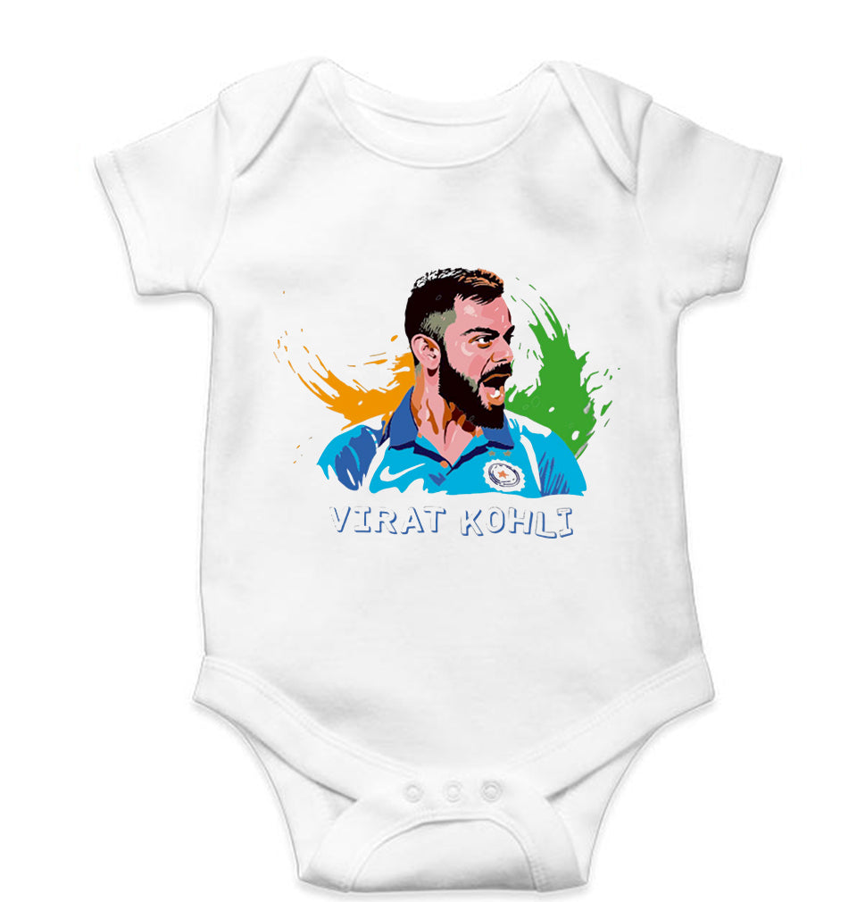 Virat Kohli Kids Romper For Baby Boy/Girl-White-Ektarfa.online