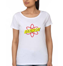 Load image into Gallery viewer, Sheldon Cooper Bazinga T-Shirt for Women-White-Ektarfa.online
