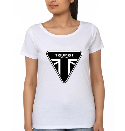 Triumph T-Shirt for Women-XS(32 Inches)-White-Ektarfa.online