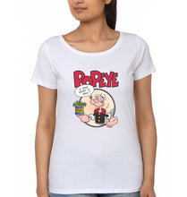 Load image into Gallery viewer, Popeye T-Shirt for Women-White-Ektarfa.online
