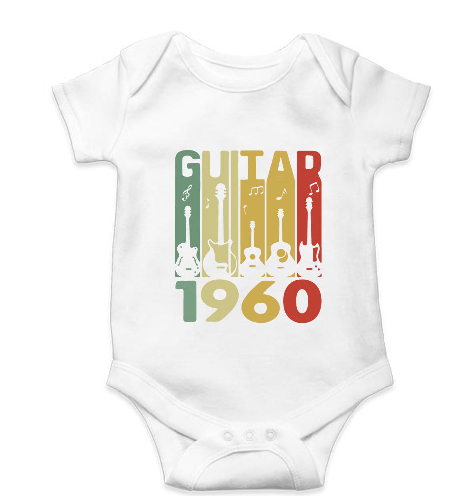 Guitar Kids Romper Kids Romper For Baby Boy/Girl-0-5 Months(18 Inches)-White-Ektarfa.online