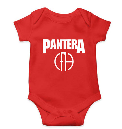 Pantera Kids Romper For Baby Boy/Girl-0-5 Months(18 Inches)-Red-Ektarfa.online