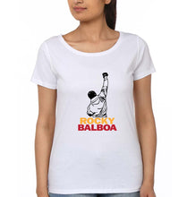 Load image into Gallery viewer, Rocky Balboa T-Shirt for Women-White-Ektarfa.online

