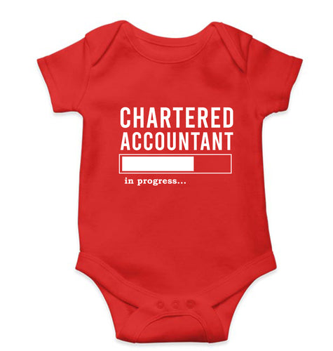 Chartered Accountants(CA) In Progress Kids Romper For Baby Boy/Girl-0-5 Months(18 Inches)-Red-Ektarfa.online