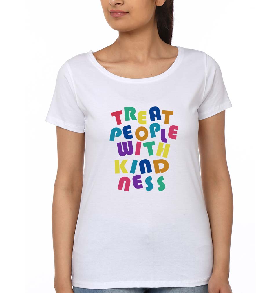 treat people.with kindness harry styles T-Shirt for Women-XS(32 Inches)-White-Ektarfa.online