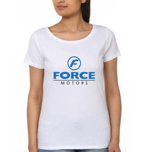 Load image into Gallery viewer, Force Motors T-Shirt for Women-White-Ektarfa.online
