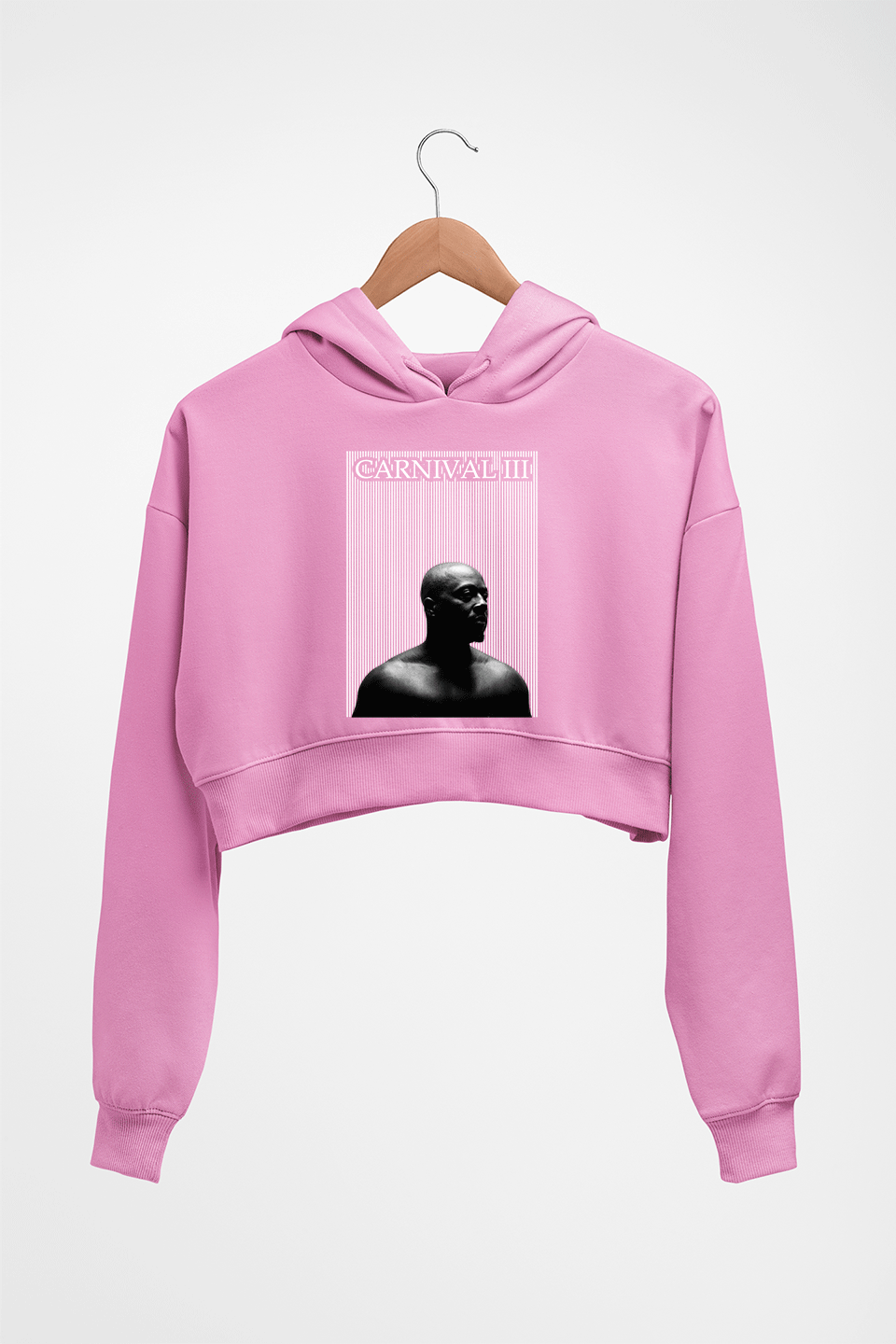 Wyclef Jean Crop HOODIE FOR WOMEN-Light Baby Pink-Ektarfa.online