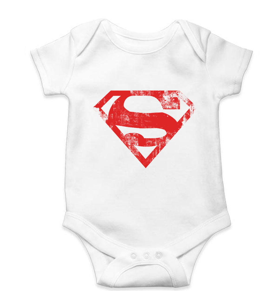 Superman Superhero Kids Romper For Baby Boy/Girl-0-5 Months(18 Inches)-White-Ektarfa.online