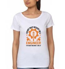 Load image into Gallery viewer, Crazy Engineer T-Shirt for Women-White-Ektarfa.online
