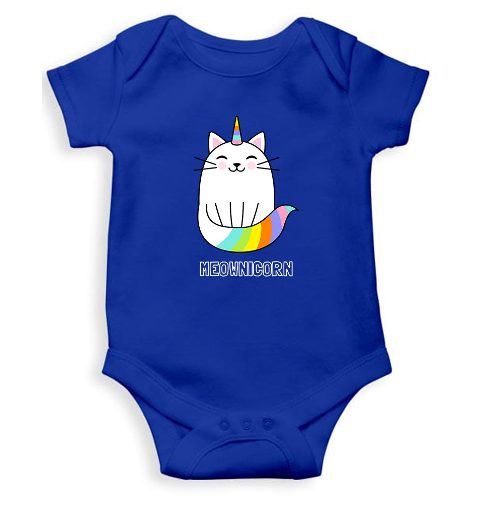 MEOWNICORN Kids Romper For Baby Boy/Girl-0-5 Months(18 Inches)-Royal Blue-Ektarfa.online