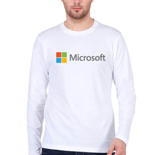 Load image into Gallery viewer, Microsooft Full Sleeves T-Shirt for Men-White-Ektarfa.online
