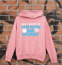 Load image into Gallery viewer, Fast Food and Internet Unisex Hoodie for Men/Women-Light Pink-Ektarfa.online
