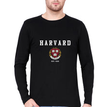Load image into Gallery viewer, Harvard Full Sleeves T-Shirt for Men-Black-Ektarfa.online
