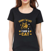 Load image into Gallery viewer, Cat Lover T-Shirt for Women-Black-Ektarfa.online
