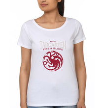 Load image into Gallery viewer, House Targaryen (GOT) T-Shirt for Women-White-Ektarfa.online
